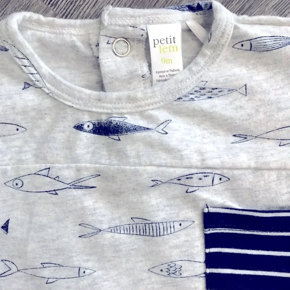 NWOT Petitlem 3 months baby boy pant and top set navy blue and white